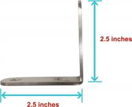 corner brace set (also know as - l bracket, angle brackets, right angle bracket, angle brace, metal angle brackets, angle brackets, angle support brackets) (2.5 in x 2.5 in (10 pack)) logo