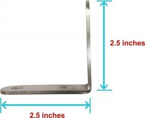 img 2 attached to Corner Brace Set (Also Know As - L Bracket, Angle Brackets, Right Angle Bracket, Angle Brace, Metal Angle Brackets, Angle Brackets, Angle Support Brackets) (2.5 In X 2.5 In (10 Pack))