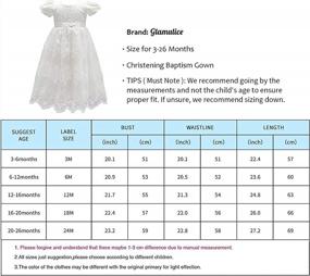 img 3 attached to Formal Occasion Dresses For Toddler Girls: Glamulice Baptism Christening Flower Dress