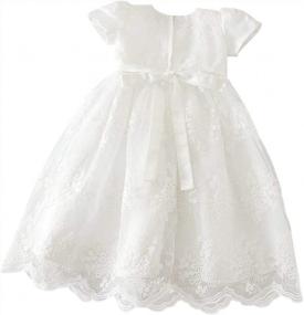 img 2 attached to Formal Occasion Dresses For Toddler Girls: Glamulice Baptism Christening Flower Dress