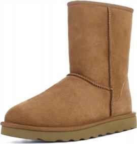 img 4 attached to Stay Cozy And Fashionable With WaySoft'S Genuine Sheepskin Winter Boots For Women