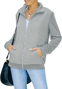 img 4 attached to AMKOYAM Jackets Quilted Lightweight Outwear Women's Clothing in Coats, Jackets & Vests