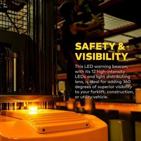 img 3 attached to High-Quality LAMPHUS Mini-Aura 4" Amber LED Beacon Strobe Light With 38 Flash Modes - Perfect For Forklift Trucks And Emergency Situations