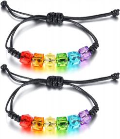 img 4 attached to Handmade Rainbow Pride Bracelets In Various Styles For Men And Women - Perfect Accessory For LGBT Pride Parades And Festivals