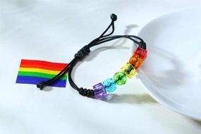 img 2 attached to Handmade Rainbow Pride Bracelets In Various Styles For Men And Women - Perfect Accessory For LGBT Pride Parades And Festivals