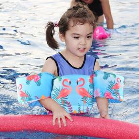 img 2 attached to DOOHALO Kids Swimming Float Vest With Arm Wings - Aid For Toddlers And Children Up To 58 Lbs