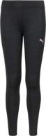 puma girls legging black m girls' clothing ~ leggings logo