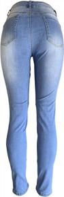 img 1 attached to Women'S Skinny Moto Jeggings Denim Slim Fit Mid Rise Stretch Pencil Pants