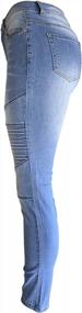 img 2 attached to Women'S Skinny Moto Jeggings Denim Slim Fit Mid Rise Stretch Pencil Pants