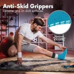 img 2 attached to Mens Fuzzy Socks Grip Non-Slip Microfiber Plush Sleeping Soft Anti-Skid 5/6 Pairs By Debra Weitzner