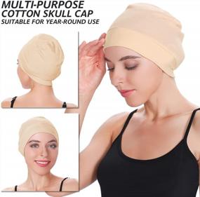 img 2 attached to Stay Comfortable And Stylish With Headshion'S Multi-Pack Skull Caps For Men And Women