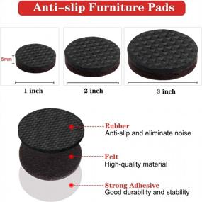 img 3 attached to 38-Piece Non Slip Furniture Pads Grippers For Hardwood Floors - Self Adhesive Rubber Feet, Anti Slide Protector To Keep Couch Stoppers In Place