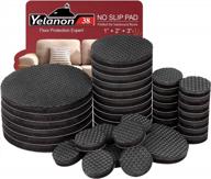 38-piece non slip furniture pads grippers for hardwood floors - self adhesive rubber feet, anti slide protector to keep couch stoppers in place logo