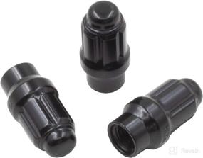 img 2 attached to 🔩 Set of 20 Black 1/2 Lug Nuts, Closed End Small Diameter ET - Extended Thread, 0.32" Shank Length, 1/2 UNF Spline Lug Nuts with 1 Socket Key - Wheel Accessories Parts