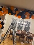 img 1 attached to Halloween Balloon Arch Garland Kit - 119 Pack Black Orange Confetti Balloons With Mylar Spider Balloon For Kids Theme Party Decorations Background Classroom Supplies. review by Zach Clements