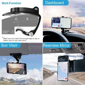 img 3 attached to BelleViewWay Car Phone Holder Mount: Enhanced 360-Degree Rotation for Universal Smartphone Compatibility (2 Packs)