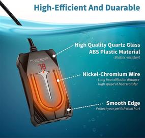 img 2 attached to 🐠 PONDFORSE Mini Aquarium Heater: Submersible Fish Tank Heater with Digital LED Display and Adjustable Temperature Controller - Ideal for Turtle Fish Tank - 50W/100W