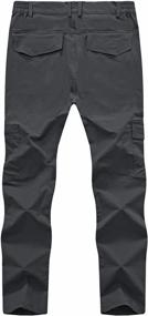img 3 attached to Stretchy Hiking And Work Pants For Men - Lightweight, Water-Resistant, Outdoor Mountain Trousers With 6 Pockets By Rdruko