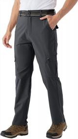 img 2 attached to Stretchy Hiking And Work Pants For Men - Lightweight, Water-Resistant, Outdoor Mountain Trousers With 6 Pockets By Rdruko