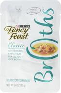 purina fancy feast broth for cats, classic - chicken & vegetables, 1.4-ounce pouch, pack of 32 logo