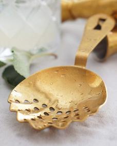 img 1 attached to Gold Barfly Scalloped Julep Strainer - Perfect For Cocktail Making!