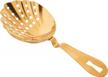 gold barfly scalloped julep strainer - perfect for cocktail making! logo