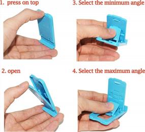 img 1 attached to 40-Pack Of Honsky Multi-Angle Adjustable Foldable Plastic Phone Stands In Multi-Color: Stylish Desk Cell Phone Holders For Easy Viewing