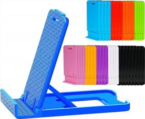 img 4 attached to 40-Pack Of Honsky Multi-Angle Adjustable Foldable Plastic Phone Stands In Multi-Color: Stylish Desk Cell Phone Holders For Easy Viewing