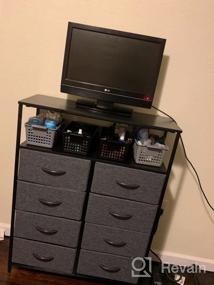 img 6 attached to Vertical Storage Organizer With 8 Drawers, Shelves, And Removable Fabric Bins - Ideal For Bedroom, Living Room, Hallway, Or Hotel - Sturdy Steel Frame And Wood Shelf Design