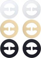 6 piece suremate bra clips for racerback straps - conceal and control cleavage logo