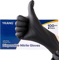 black disposable nitrile gloves cooking logo
