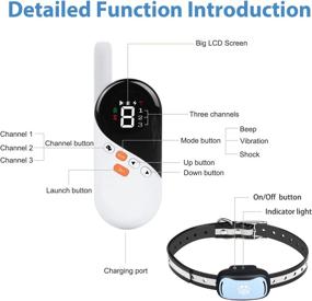 img 3 attached to Rechargeable Shock Collar for Small Dogs & Cats: Effective Remote Training Collar with Waterproof Design and 1000Ft Range