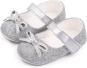 img 3 attached to Lidiano Sequin 🎀 Bowknot Anti-Slip Headband Girls' Flats