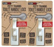 🚽 secure and convenient childproof toilet handle lock - 2-pack with white button logo