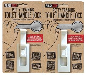 img 4 attached to 🚽 Secure and Convenient Childproof Toilet Handle Lock - 2-Pack with White Button