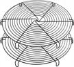 black mokpi round cooling racks for baking and steaming, 12 inch diameter wire steamer rack, 2 pack logo