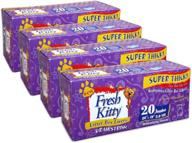 🐱 fresh kitty super thick, durable, jumbo drawstring scented litter pan box liners for cats - 80 count, easy cleanup bags logo