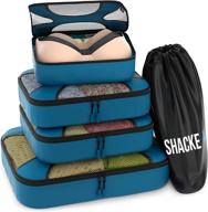 🧳 shacke pak - 5 set packing cubes - travel organizers with separate laundry bag logo