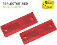 🚦 mfc pro stick-on trailer reflector - reflective red: enhance safety with sticker/screw mount logo