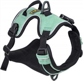 img 4 attached to Alpine No-Pull Pet Harness For Small, Medium, And Large Dogs - Adjustable Outdoor Vest With Reflective Features And Easy Control, Bermuda, Medium Size By OllyDog
