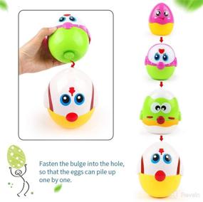 img 1 attached to AMOSTING Easter Egg Toys for Toddlers: Nesting & Stacking Eggs with Surprises, Perfect Gifts for Girls and Boys, Easter Egg Hunt, Basket Stuffers, Party Favors