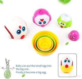 img 2 attached to AMOSTING Easter Egg Toys for Toddlers: Nesting & Stacking Eggs with Surprises, Perfect Gifts for Girls and Boys, Easter Egg Hunt, Basket Stuffers, Party Favors