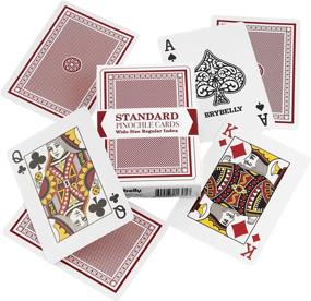 img 1 attached to 12 Red Decks Of Pinochle Playing Cards By Brybelly - Perfect For Family Game Night!