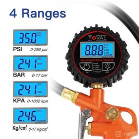 img 2 attached to FOVAL Digital Tire Inflator: 250 PSI Pressure Gauge & Compressor Accessories for Accurate Inflation and Easy Connection