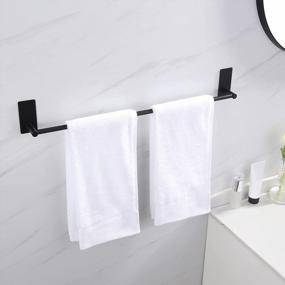 img 2 attached to KES Adhesive Bathroom Towel Bar - Wall Mounted SUS 304 Stainless Steel Hand Towel Holder With 24-Inch Usable Length, Matte Black Finish (A7000S60B-BK) - No Drill Installation