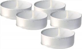 img 4 attached to Набор из 10 цветных чайных свечей от CandleNScent - белые без запаха, сделано в США