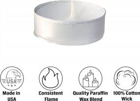 img 3 attached to Набор из 10 цветных чайных свечей от CandleNScent - белые без запаха, сделано в США
