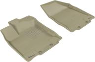 3d maxpider front row custom fit all-weather floor mat for select nissan pathfinder models - kagu rubber (tan) логотип