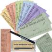 cash envelopes system - 12 pack tear & water resistant budget planner envelopes – assorted colors money envelopes - bundle with 1 cash organizer wallet and 1 counterfeit bill marker detector for effective budgeting and expense tracking logo