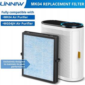 img 3 attached to Upgrade Your Air Filtration With Linniw MK04 Compatible Filter For AROEVE & MG04JH - 2 Pack